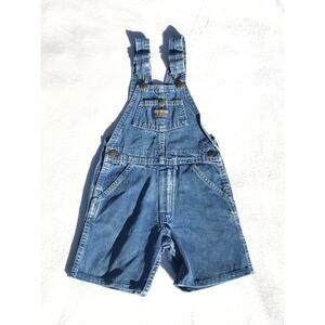 VINTAGE OSHKOSH B'GOSH DENIM OVERALLS SHORTS SIZE 3/4